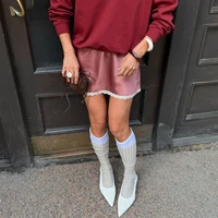 Linad Summer Sexy Satin White Mini Skirts For Women Street Chic Red High Waist Skirt Casual Slim Elastic Waist Skirt Female 2025 - Image 6