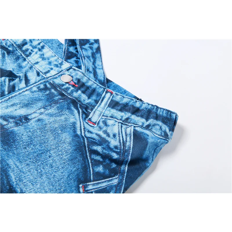 Wide Leg Pants Women Denim Printed High Waisted Straight Leg Casual Pants