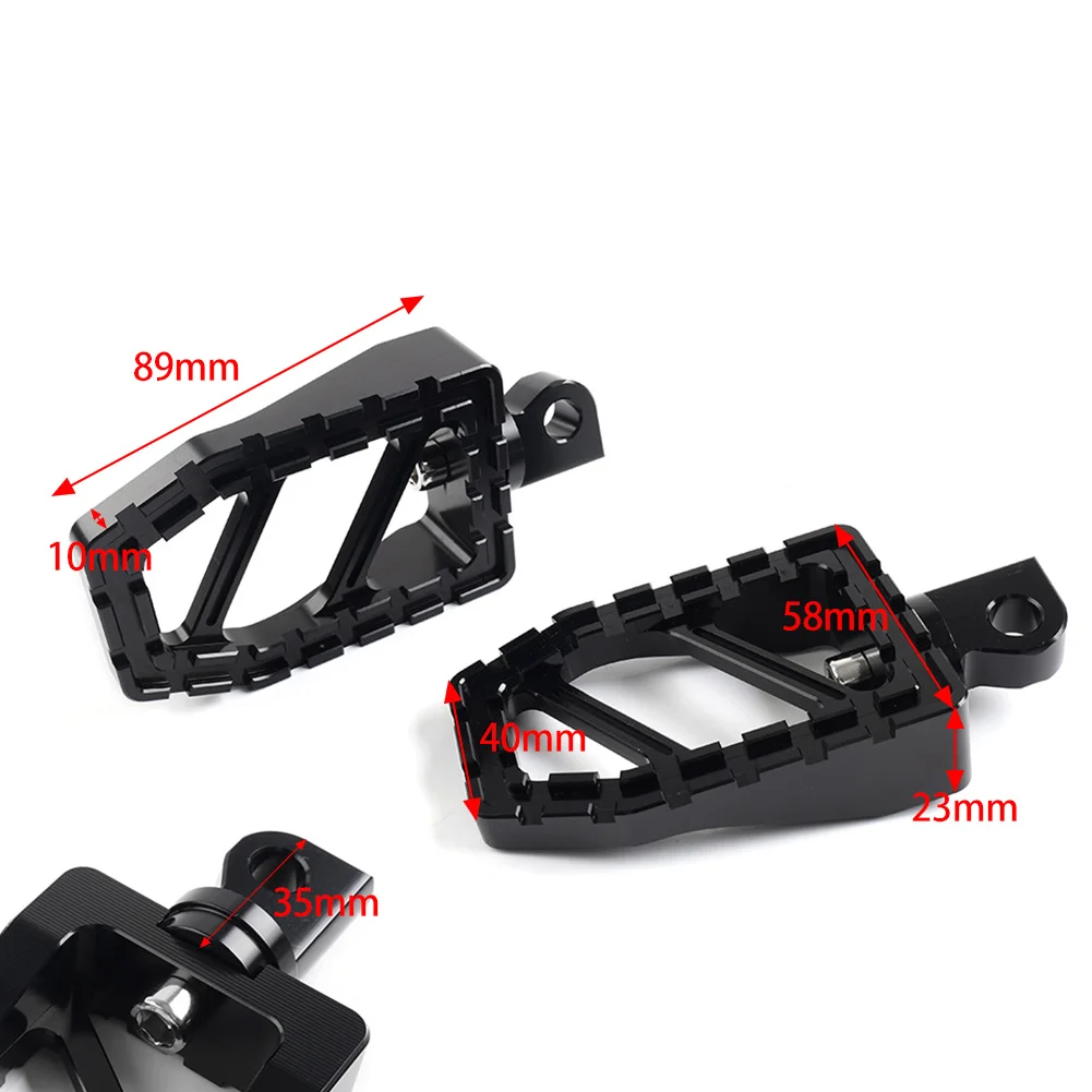 Motorcycle Mini Foot Peg Footrest Pedal 1Pair Black Aluminum For Harley Davidson Sportster XL