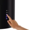 Big Suction Round Ceiling Chimney Hood Column Black Round Ceiling Island Range Hood Cooking Kitchen Hood With Aluminum Filters 6