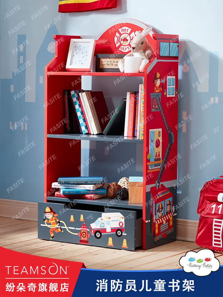 

Teamson Pluto детский книжный шкаф, книжная полка для картин, книжный шкаф, для детского сада, домашняя детская игрушка для хранения