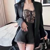 High-grade White Small Suit Jacket for Women Spring New Acetate Sag Satin Fashion Suit for Socialite Women's Clothing Fashion 2