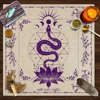 Tarot tablecloth Own Your Power Pastel Altar Cloth Alter Cloth Tarot Cloth For Spread Tarot Altar Decor Witchy Decor Tarot Mat 1