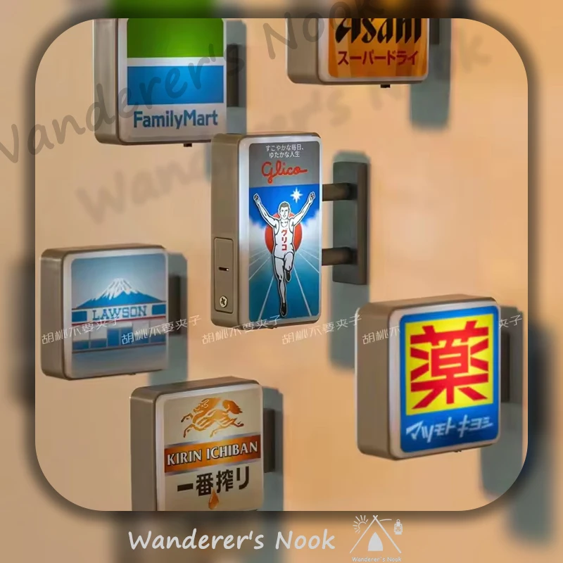 Dotonbori Glico Fuji Mountain Kawaguchiko Town Lawson Advertising Signboard Light Sign Check-in Refrigerator Magnet