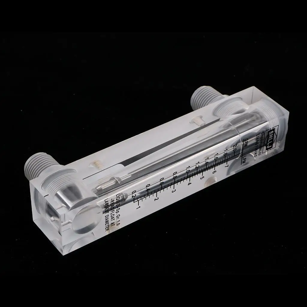 LZM-15 Panel Mount Type Acrylic Flowmeter Water Flow Meter 0.2-2GPM