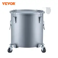 VEVOR 8/10/16 Gallon Fryer Grease Bucket Oil Disposal Caddy with Caster Base Rust-Proof Coating Oil Transport Container w/Lid 1