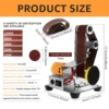 Belt Sander Grinding Machine Adjustable 7 Speed Sharpening Machine with 120-1000 Grit Sandbelt Multifunctional Polisher Tool Set 6