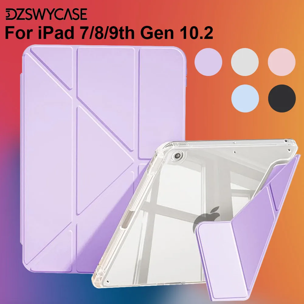 Versatile Y-Shaped Tablet Stand Case with Pencil Holder and Multi-Angle Cover