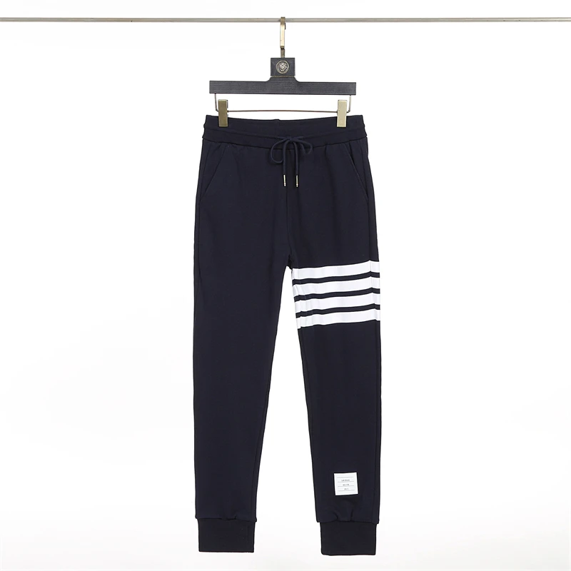 

TB Brand men's four-bar striped thom cotton sports casual sweatpants tide autumn couple knitted trousers
