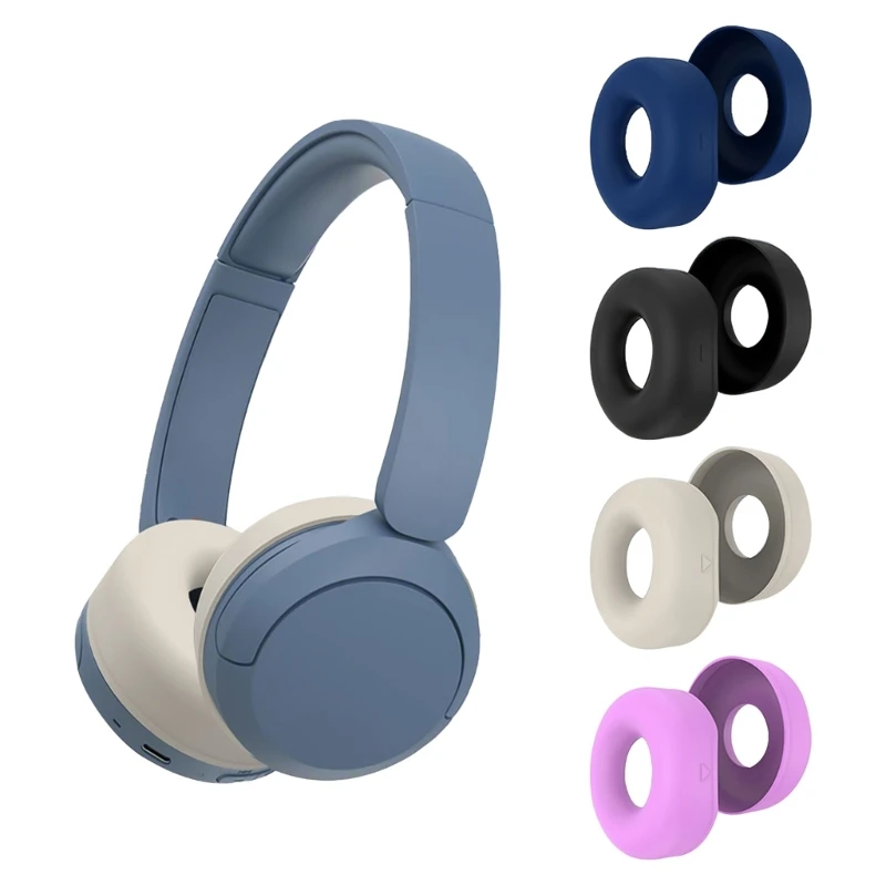 

Soft Silicone Cover Silicone Ear Pads Cover for WH-CH520 Headset Earpads Enjoy Comfortable Listen Experience Dropship