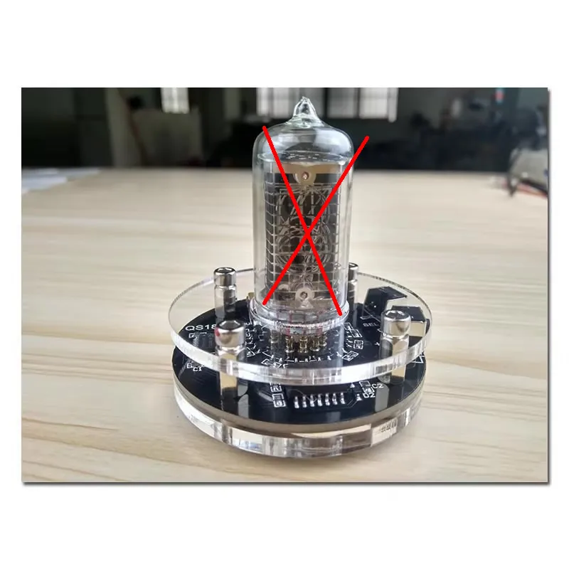 QS18-12 Single tube glow clock DIY Creative Retro Nixie clock Tabletop decoration boys gift Whitout Tube 4