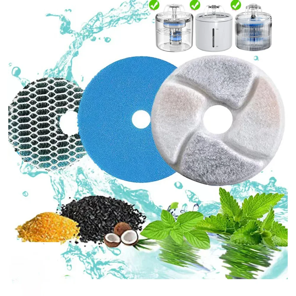 Replacement Activated Carbon Filter Cat Water Fountain Filters For Cat Water Drinking Fountain Dispenser Replaced Filters