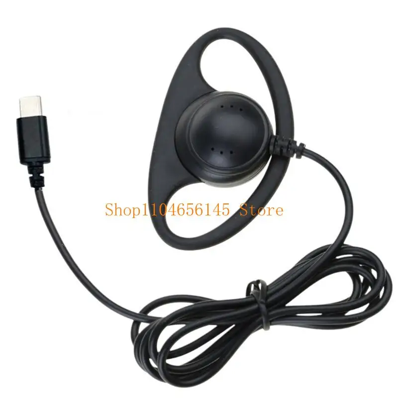 USB-C/3.5mm Mono Earphone - Single-Sided Corded Headset Earbud
