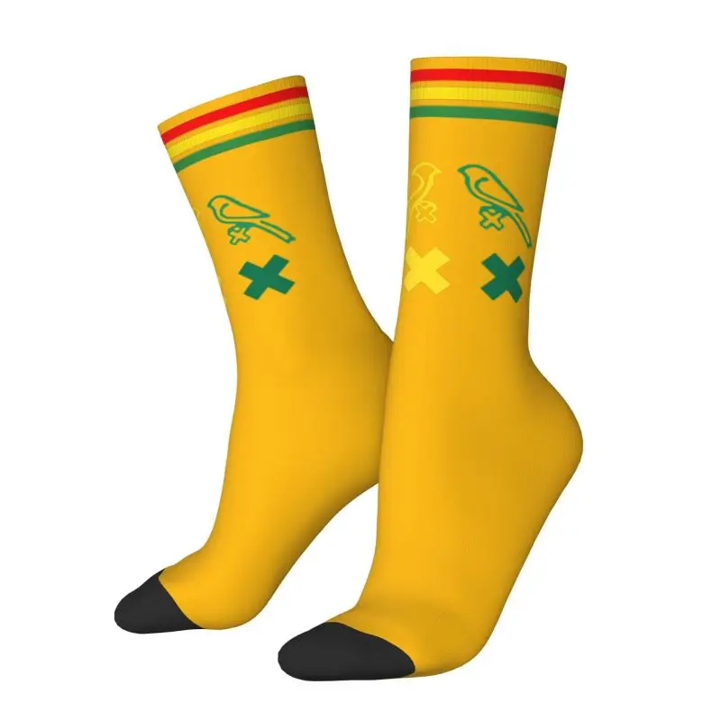 

Novelty Men's Ajax Marley Bob Dress Socks Unisex Breathbale Warm 3D Print Amsterdam 3 Little Birds Crew Socks