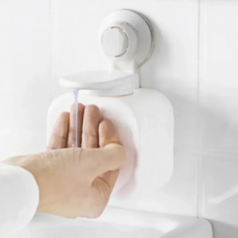 موزع الصابون السائل المثبت على الحائط 8.5*9*15 سنتيمتر اليد الخلفية الصحافة نوع آلة الرغوة السائلة شفط كأس صندوق الصابون السائل الحمام