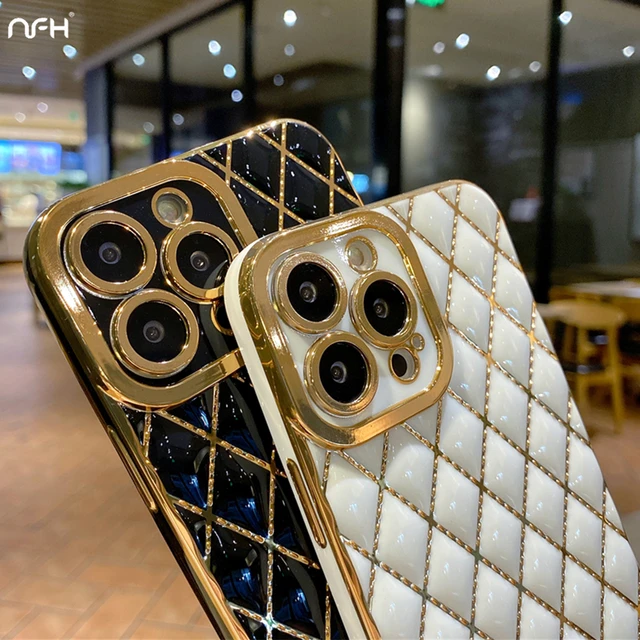 Iphone Xs Max Case Luxury Metal Square  Luxury Phone Cases Iphone 13 Pro  Max - Mobile Phone Cases & Covers - Aliexpress