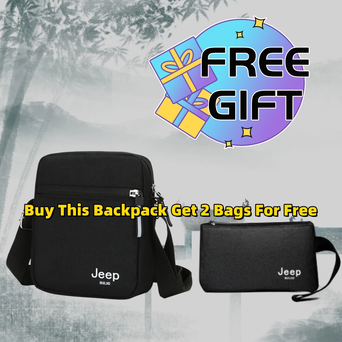 JEEP BULUO Brand Men and Women Backpacks Trave Casual