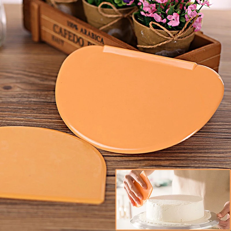 1Pcs Kitchen Scraper Spatula Flexible Flat Edge Mixing Dough Cutter Pizza Pastry Cake Decoration Icing Bread Baking Fondant