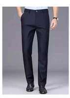 Male Pants Stretch Solid Black Smart Casual Men’s Trousers Office Quick Dry Suit Pants New Spring Autumn Korean Straight Pants