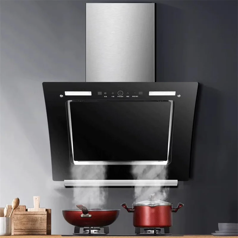 50/60cm Range Hood for Kitchen Large Suction Range Hood Side Suction Cooker Wall-mounted Smart Cleaning Extractor Hoods