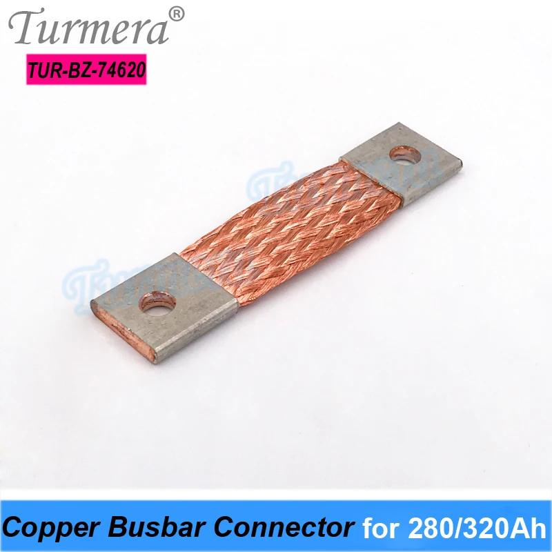 Turmera Busbar Lifepo4 Bateria Flexível Cobre Conector mm Buraco para Furo 74 mm 400a Uso em 12v 280ah 310ah 320ah Lifepo4 Bateria - Image 5