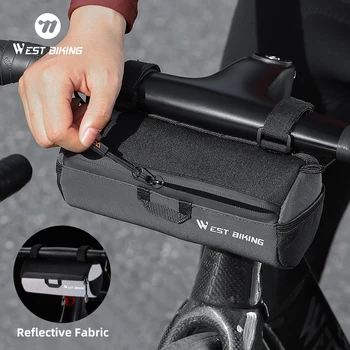 WEST BIKING Borsa da bici Borsa da manubrio per bicicletta portatile Borsa a tracolla multifunzionale Borsa per telaio anteriore Accessori per bici da strada MTB