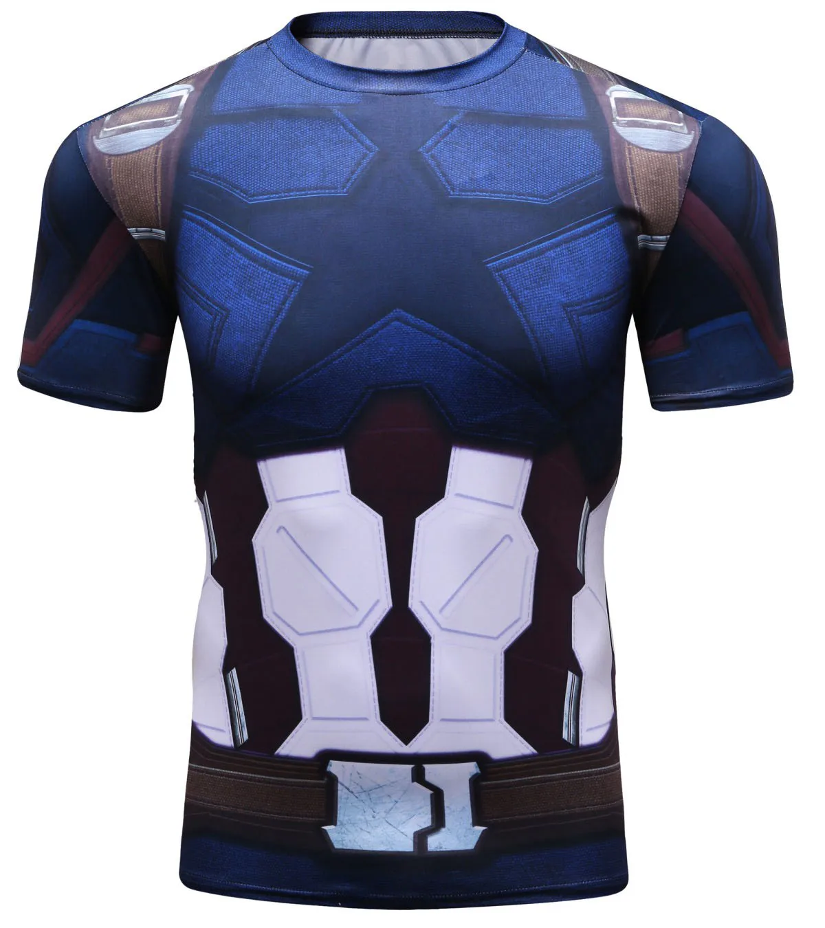 

Мужские компрессионные рубашки с коротким рукавом, дышащая рубашка с принтом для фитнеса, бега, спорта, тренировок, модная женская футболка (1272)