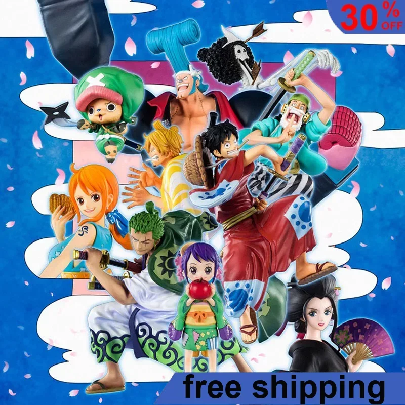 

One Piece Figure Anime Figure Wano Luffy Zoro Sanji Nami Ussop Figurine Collectible Model Anime Kawaii action Gift Toys for boy