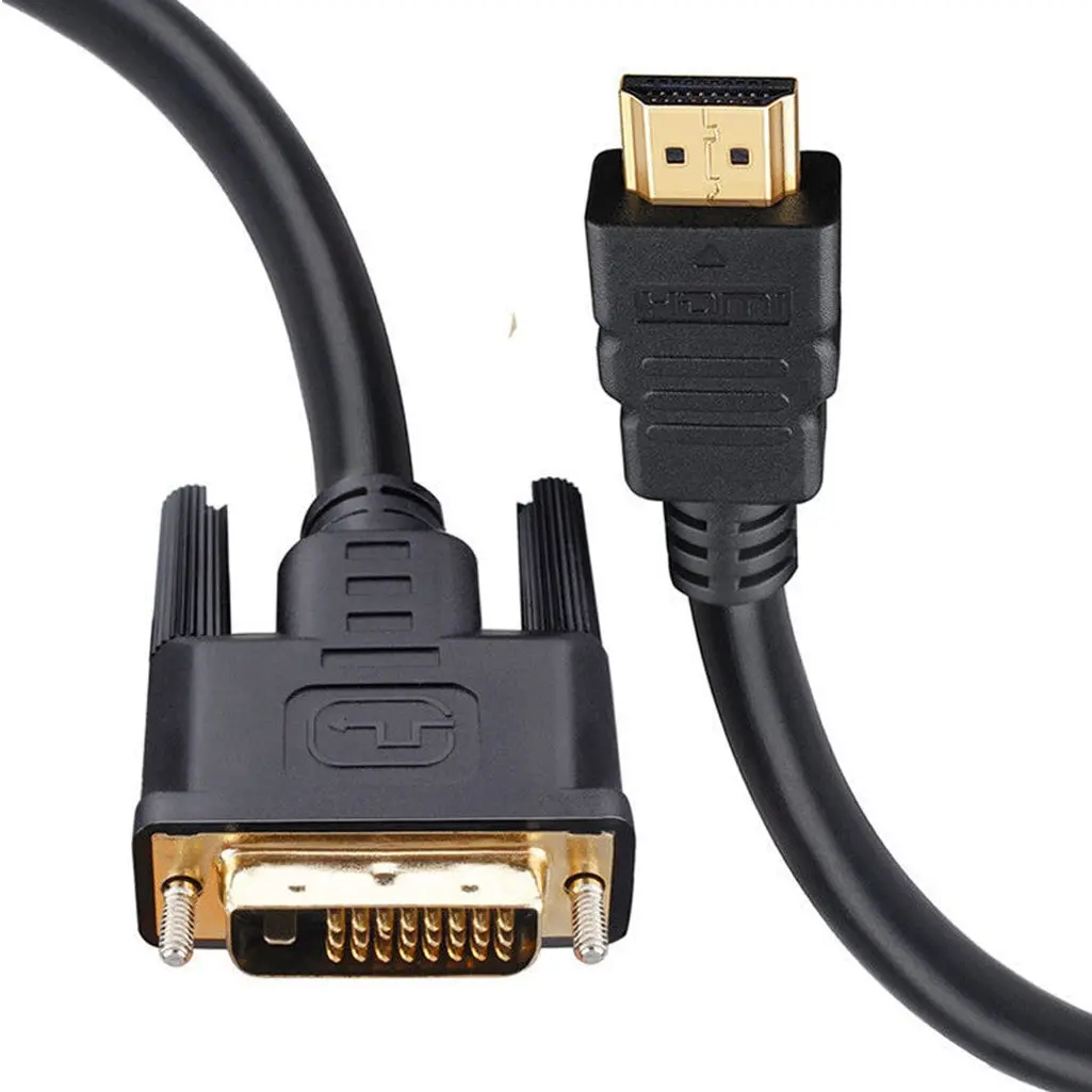 DVI To HDTV Cable 1.5M 3M 1080P 3D 24 1 Pin Adapter For TV BOX DVD PC Projector