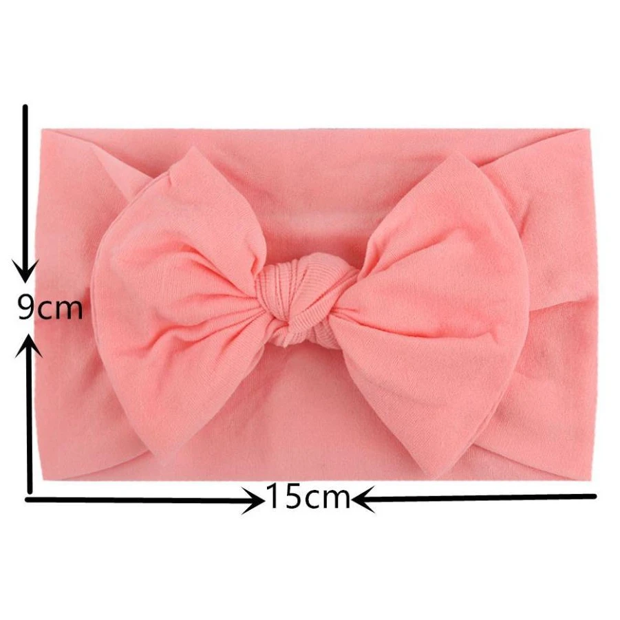 Lovely Newborn Baby Headband for Girls Elastic Knit Children Baby Bows Soft Nylon Kids Headwear Hair Accessorie Bandana