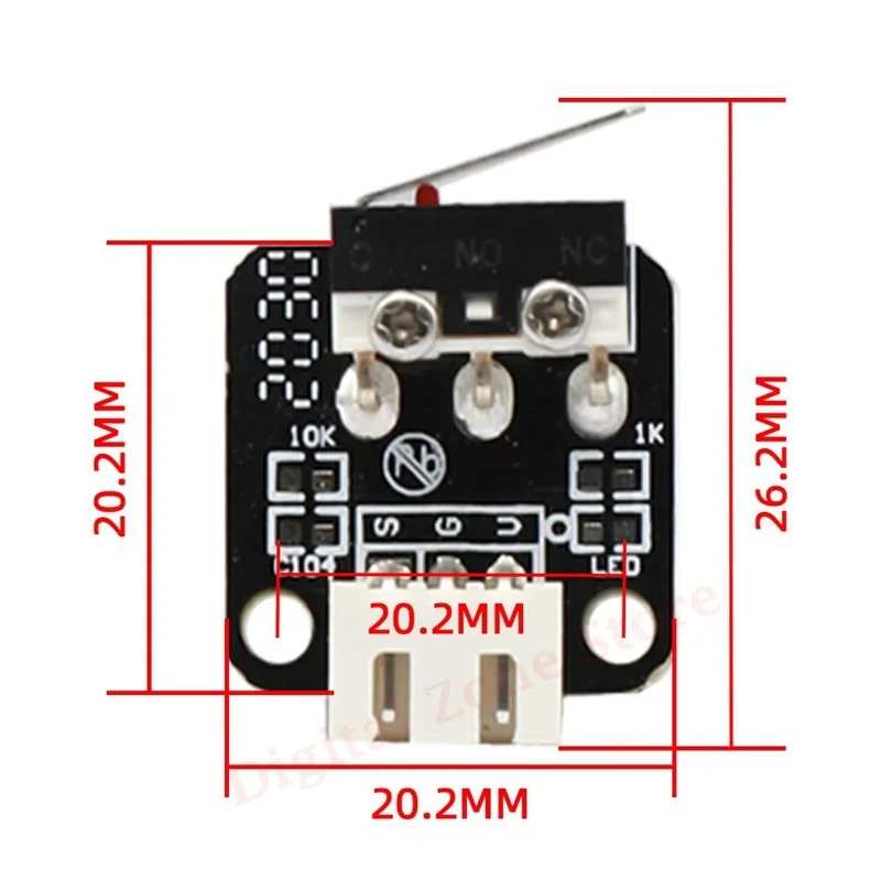 3Pcs Eindschakelaar Endstop, 3D Printer Mechanische Module Met 3 Pins 1M Kabel Compatibel Met Creality Ender 3/5/Pro/v2 CR10