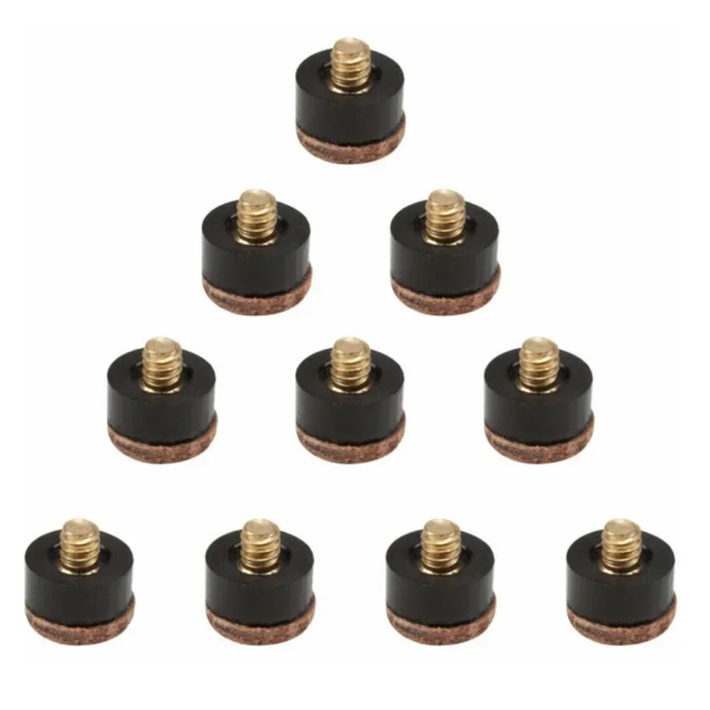 Pool Cue Screw In Cue Tips Snooker Pool Billards Tip Head Replacement 5/10Pcs 10mm/11mm/12mm/13mm Suitable for Snooker Parts billiard cue tip