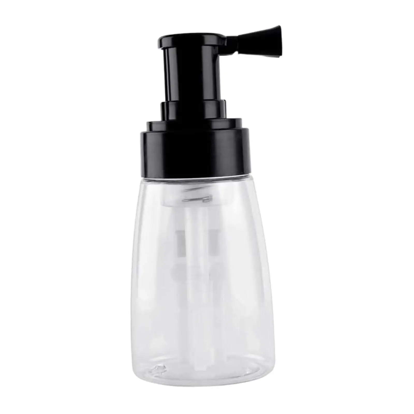 다용도 파우더 스프레이 병 140ml 블랙 뚜껑 PET 재충전 가능 화장품 및 헤어 파이버용 살롱 및 가정용