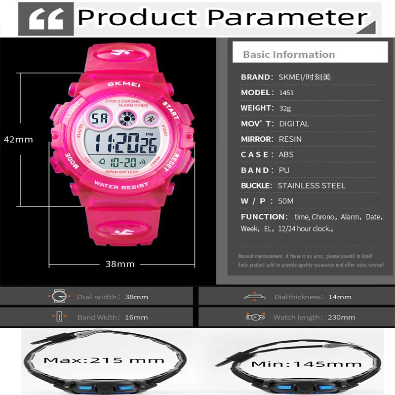 SKMEI Children Watch Boys Waterproof LED Digital Sports Watch Kids Alarm Date Watch for Children Girl Gift Reloj Deportivo 3