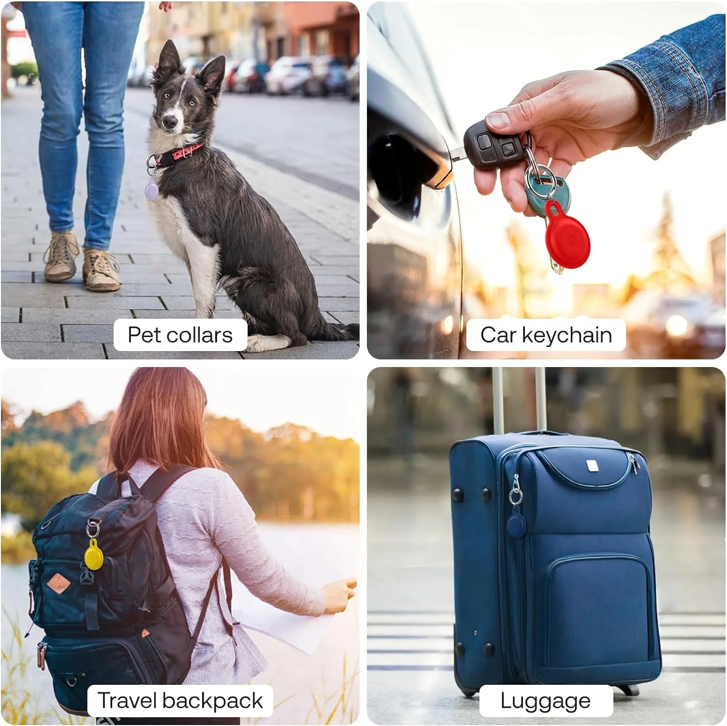 Mini GPS Tracker with Waterproof Protective Case only Compatible with iOS Find My APP Smart Tag Luggage Wallet Pet Key Finder