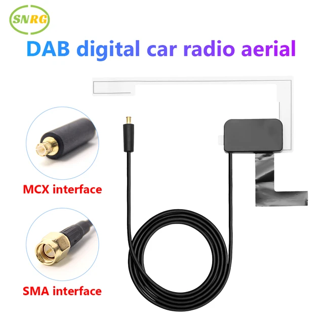 5V High Quality DAB Digital Car FM Radio Antenna High Gain SMA MCX Plug Car  DAB Patch Antenna RF Amplifier Strong Stable Signal - AliExpress