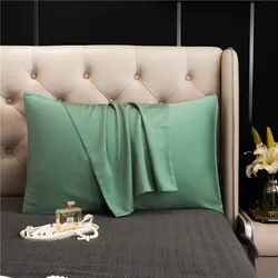 Luxurious Natural Silk Pillowcase - Ultra - Soft Solid Color Bedding Cover - 48x150cm  1pc (Green)