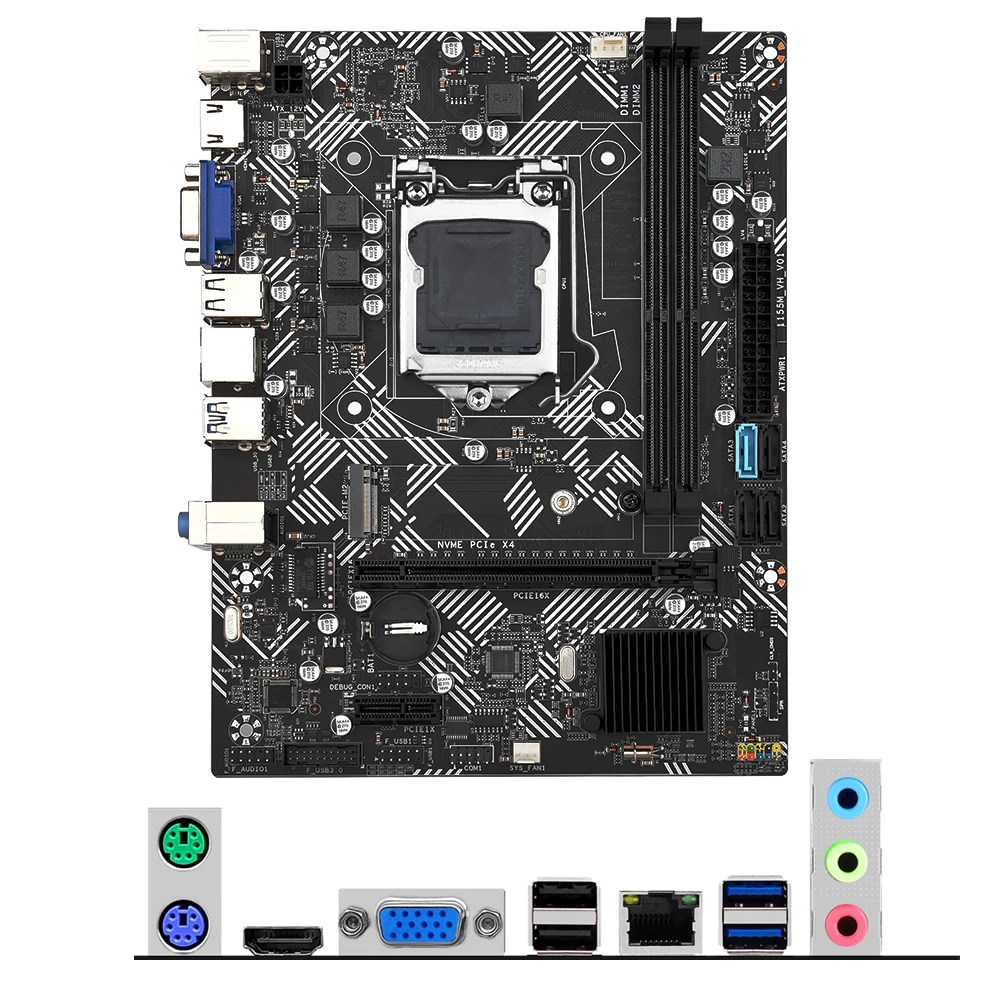 SZMZ B75M VH motherboard i7 3770 CPU RAM Combo support Gigabit Lan Cooler fan speed control NVME