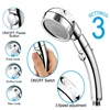 1Set Universal 3 Modes Adjustable Bath Showerhead High Pressure Rain Water Saving Luxury Home Hotel Sprayer Bathroom Shower Head 1