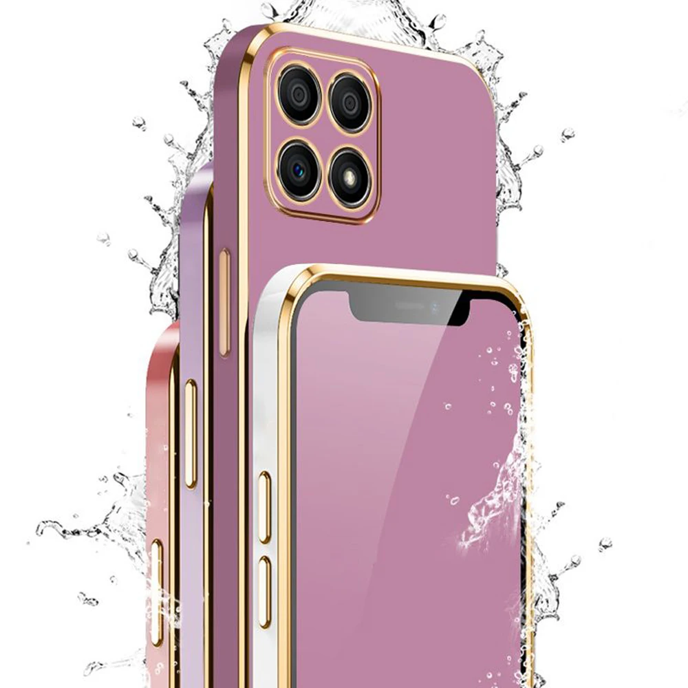Luxurious Square Plating Shockproof Phone Case - Premium Back Cover