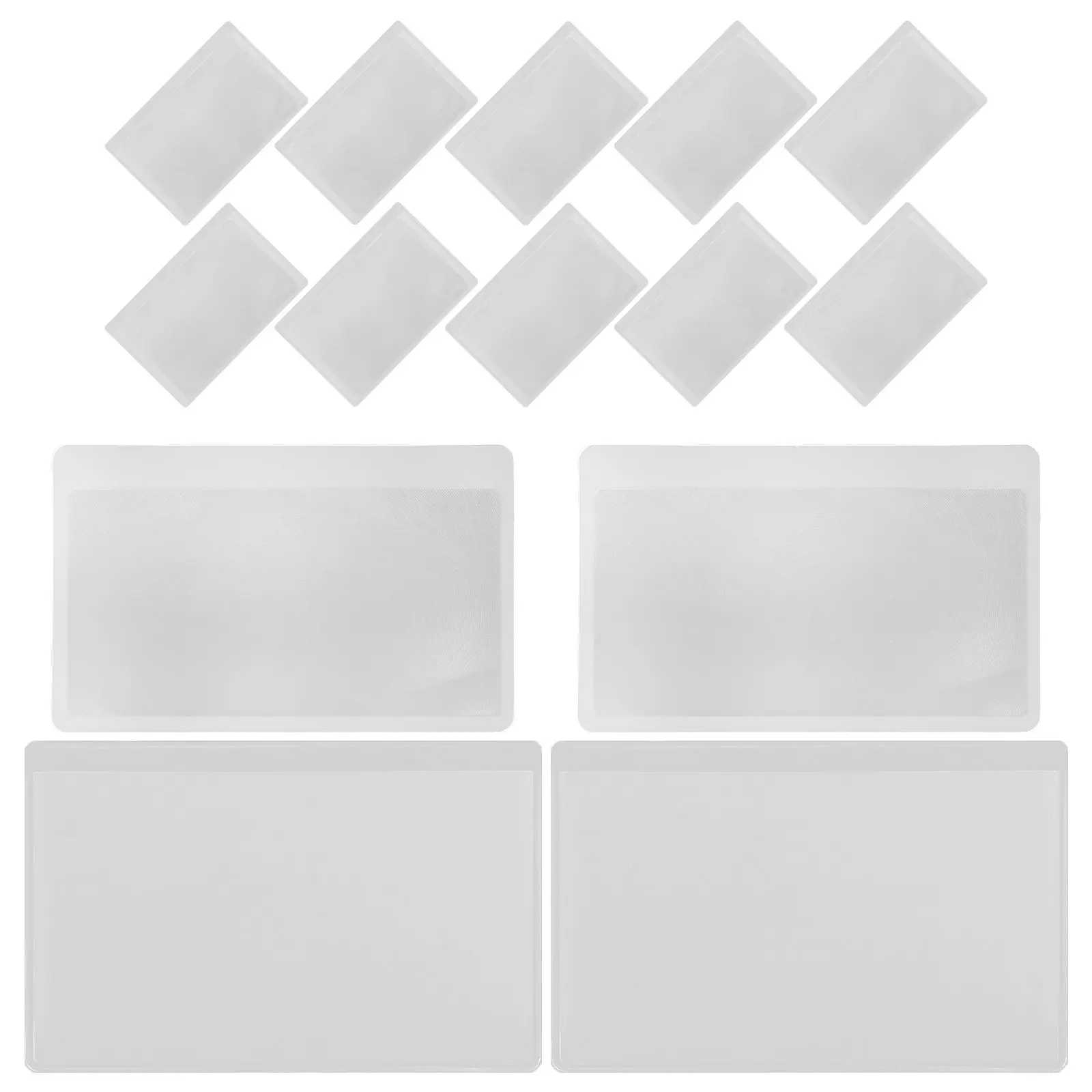 12Pcs 명함 돋보기 휴대용 PVC 신용 카드 크기 신문 읽기용 소형 돋보기 메뉴 작은 글씨