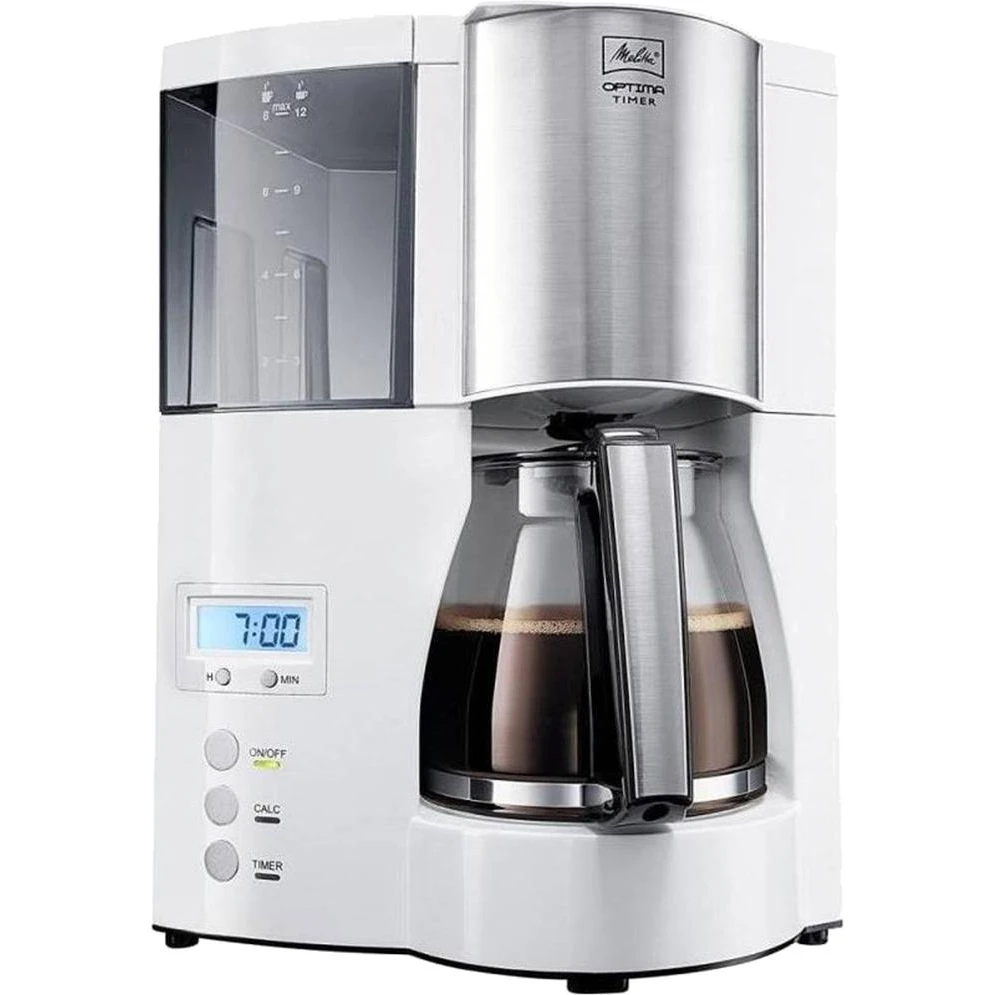 Кофеварка MELITTA Optima Timer 850Вт белый (капельная 850 W нержавеющая сталь) | Бытовая