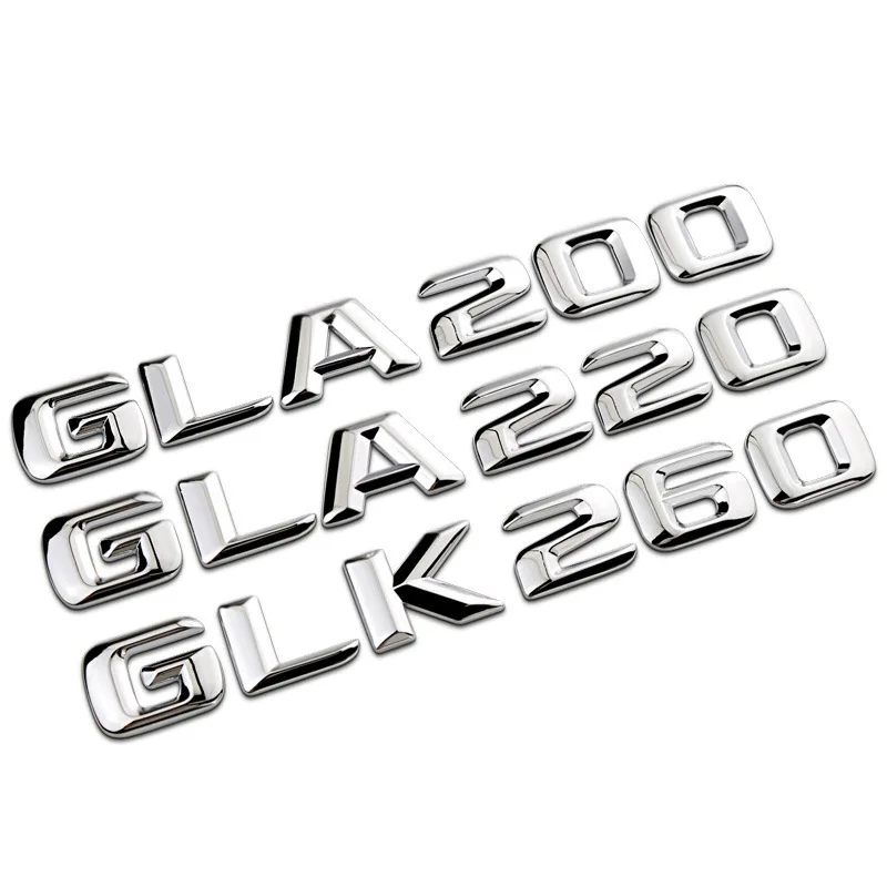 

3d ABS Black Car Trunk Badge Letters GLK GLA 45 200 220 260 300 320 350 Emblem Logo For Mercedes GLA X156 GLK X204 Accessories