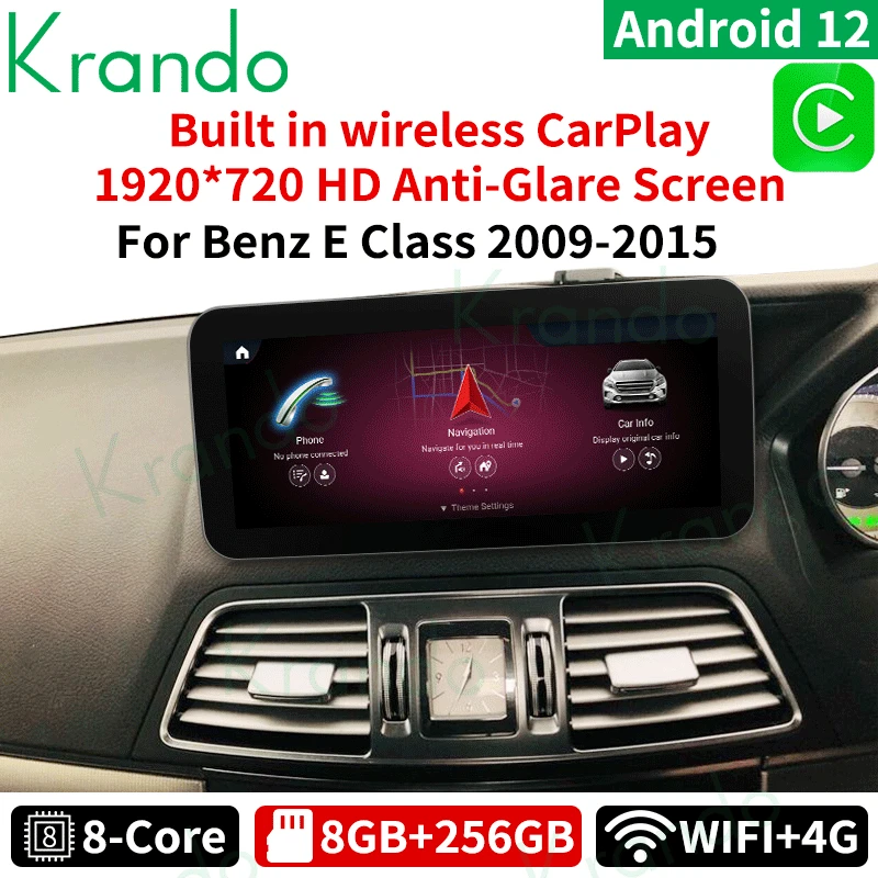 

Krando RHD 10,25 ''Авторадио для Benz E Coupe C207 E200 E230 E260 2009 - 2016 Android автомобильное головное устройство с двумя дверцами, беспроводной Carplay