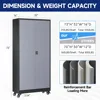 Metal Storage Cabinet with Wheels, 73" Rolling Garage Storage Cabinets with 4 Adjustable Shelves & Locking Doors, Tool Cabinet 5