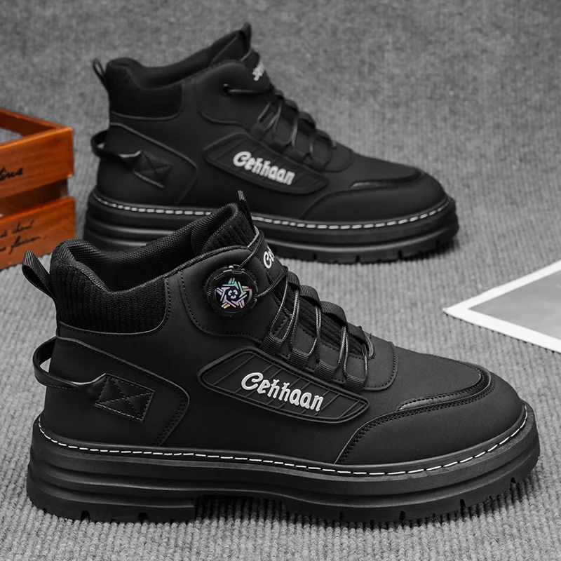 Men's High-Top Boots, Quick-Wear Design with a Rotary Knob, Comfortable Lining, Breathable, Non-Slip, and Wear-Resistant, Suitable for Outdoor Activities, Camping, Rock Climbing, Sports, Etc - 6