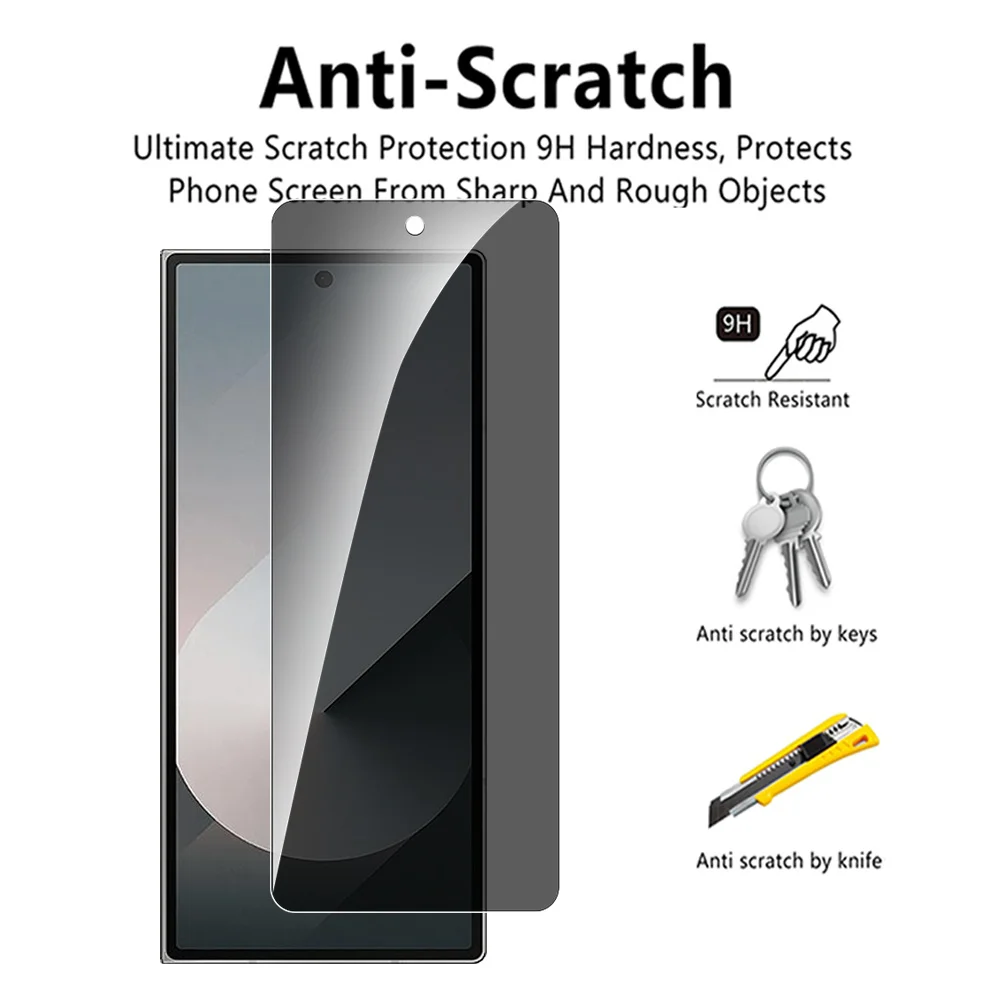 8-in-1 Privacy Tempered Glass Case with Screen and Camera Lens Protector