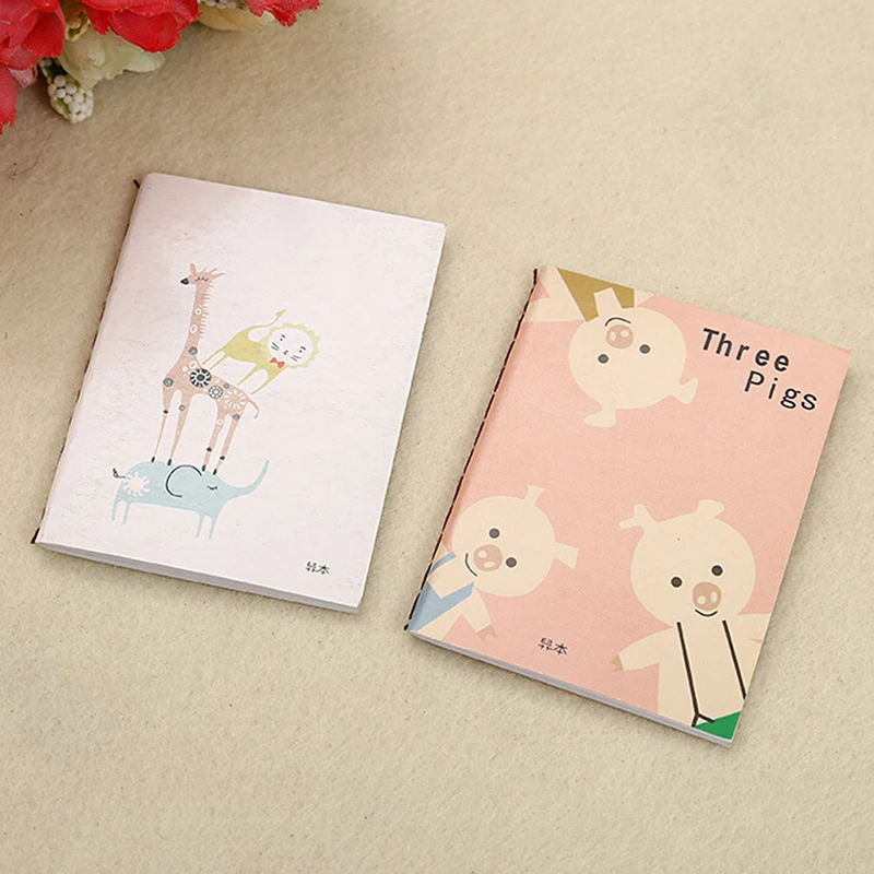 1Pc Mini Cute Cartoon Notebook Handy Pocket Notepad Paper Journal Diary Portable