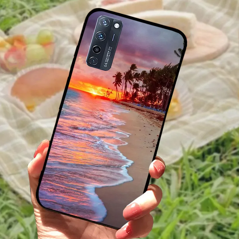 Enhanced Silicone Soft Marble Black Bumper Protective Case Cover