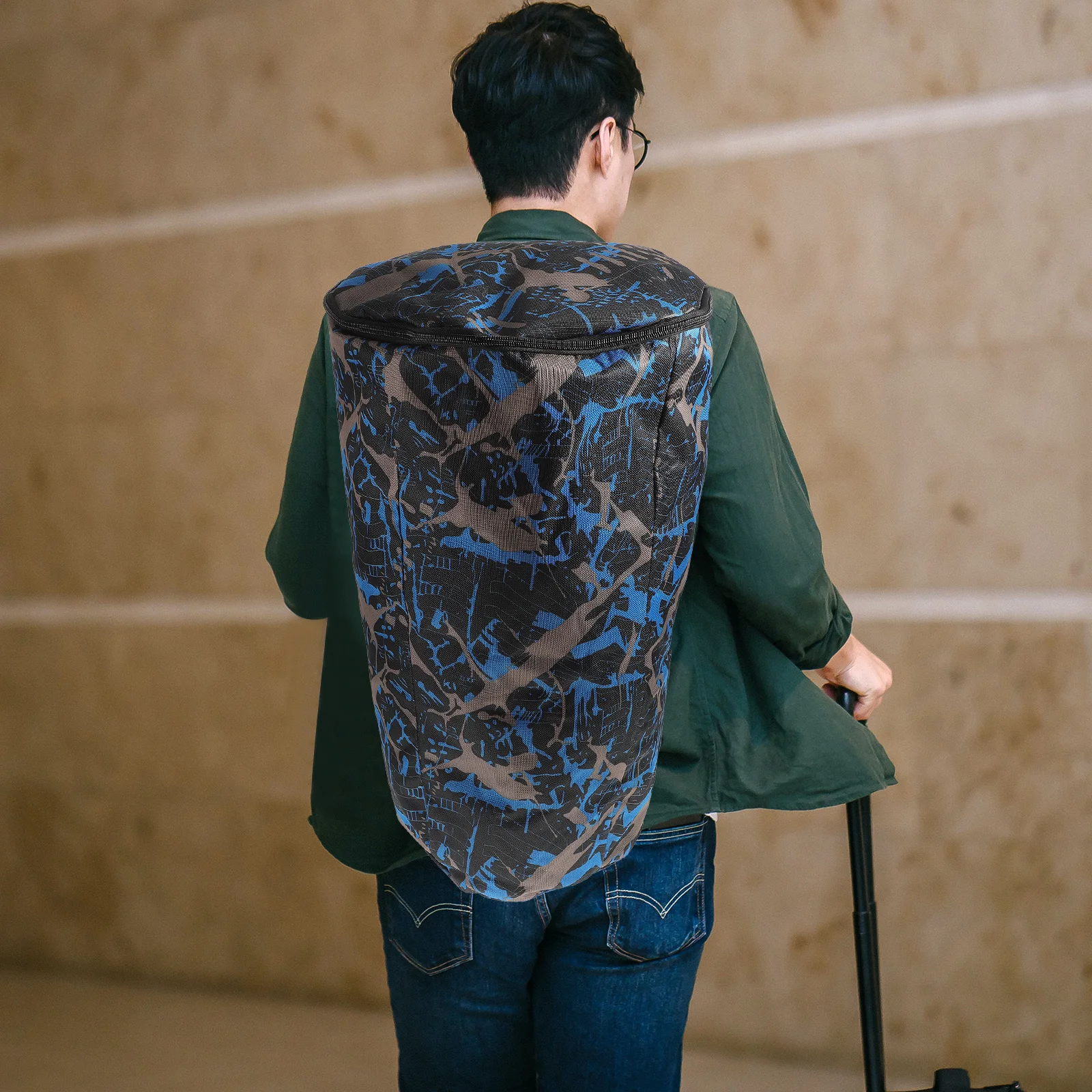 12/10L African Drum Bag Waterproof Music Instrument Storage Bag Camouflage Blue Camouflage Blue NEW Waterproof